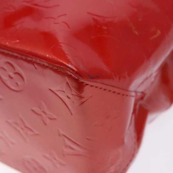 LOUIS VUITTON Monogram Vernis Reade MM Hand Bag Red Rouge M91086 LV Auth gh574 - Picture 4 of 16